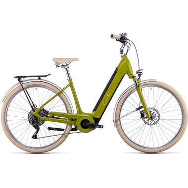 Bicicleta de paseo eléctrica CUBE ELLA RIDE HYBRID 500 Verde 2022 0